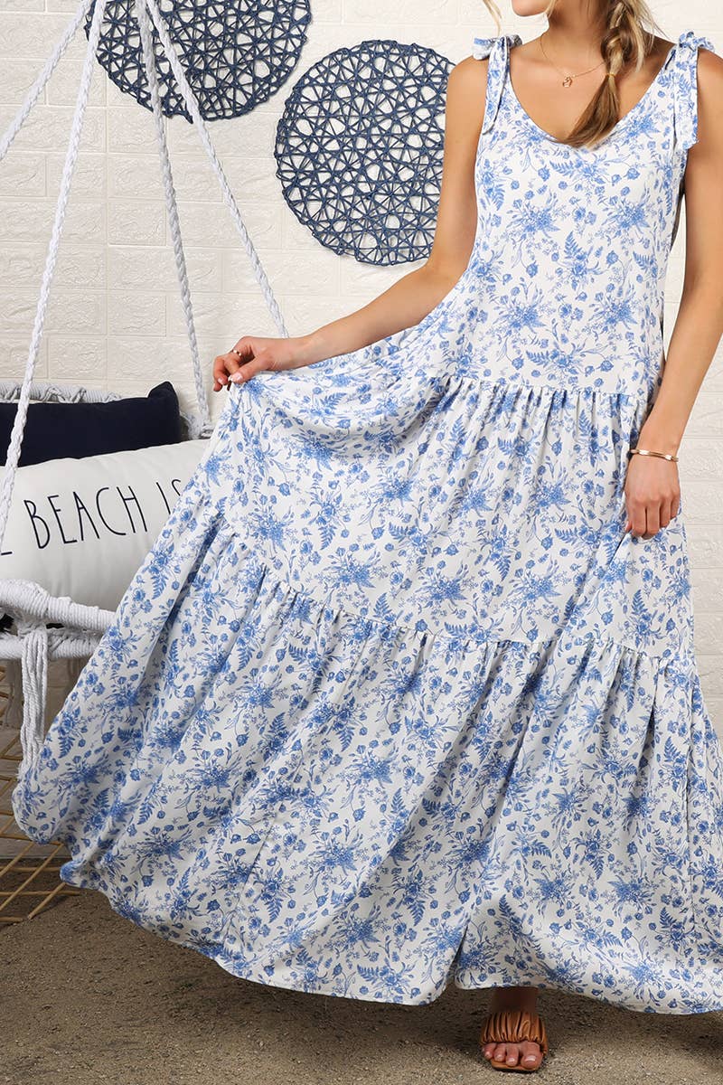 CWDMD543_SLEEVELESS STRAP TIE DRESS