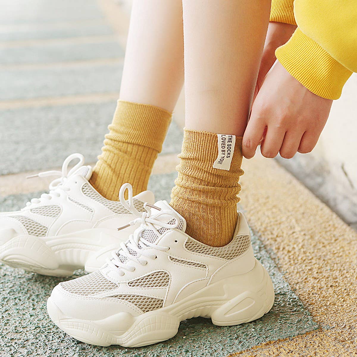 NEW SOLID COLOR CASUAL MATCHING WOMEN'S SOCKS_CWMS0999