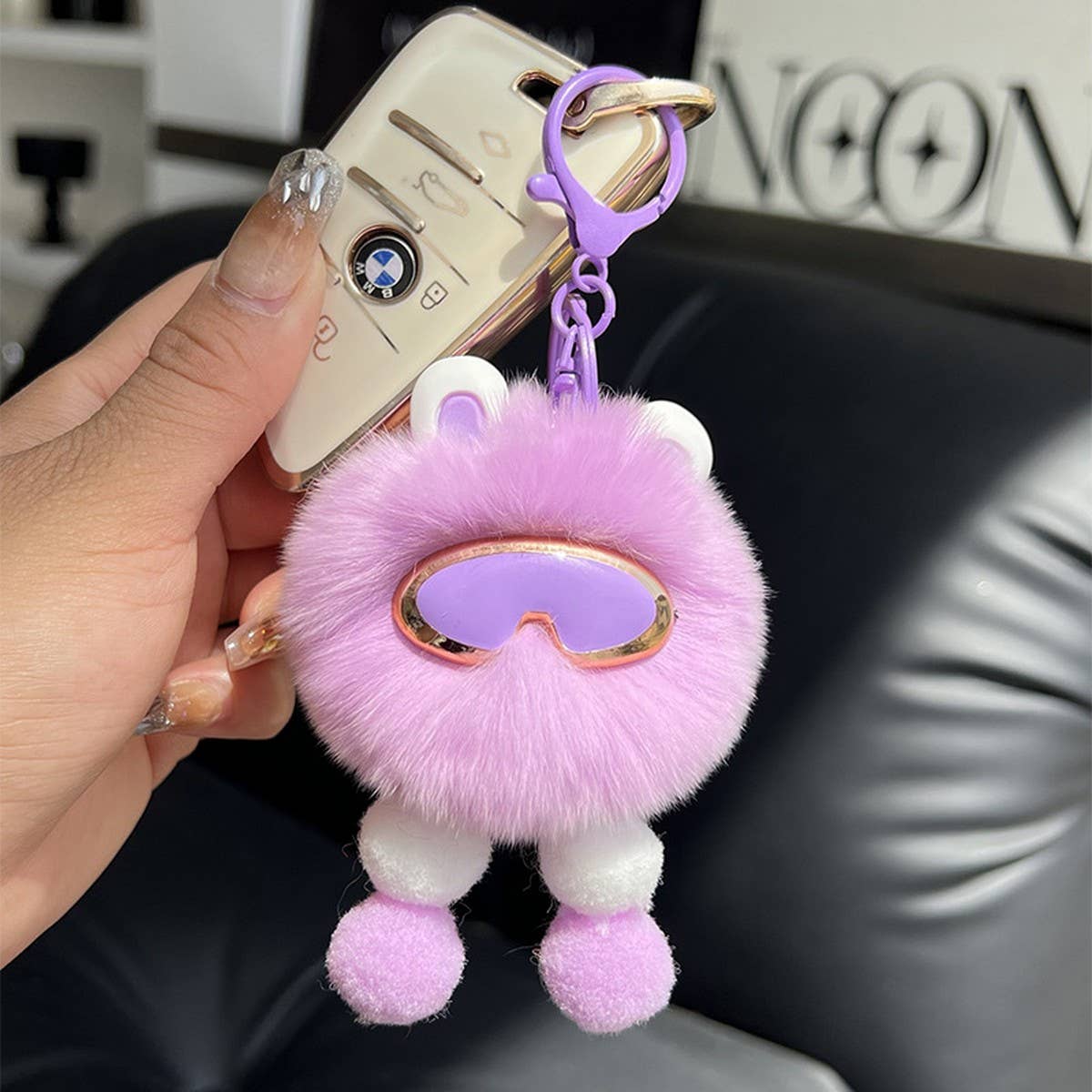 CUTE PLUSH ROBOT CAR KEYCHAIN BAG PENDANT GIFT