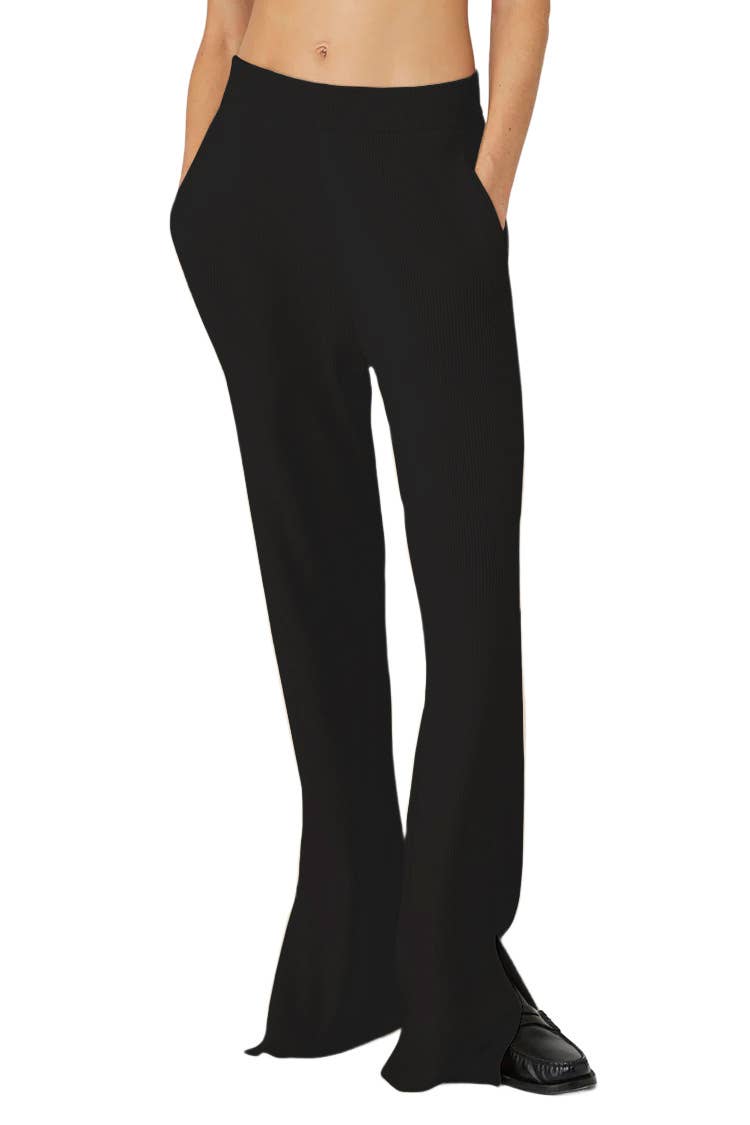 SOLID COLOR LONG LOOSE YOGA PANTS