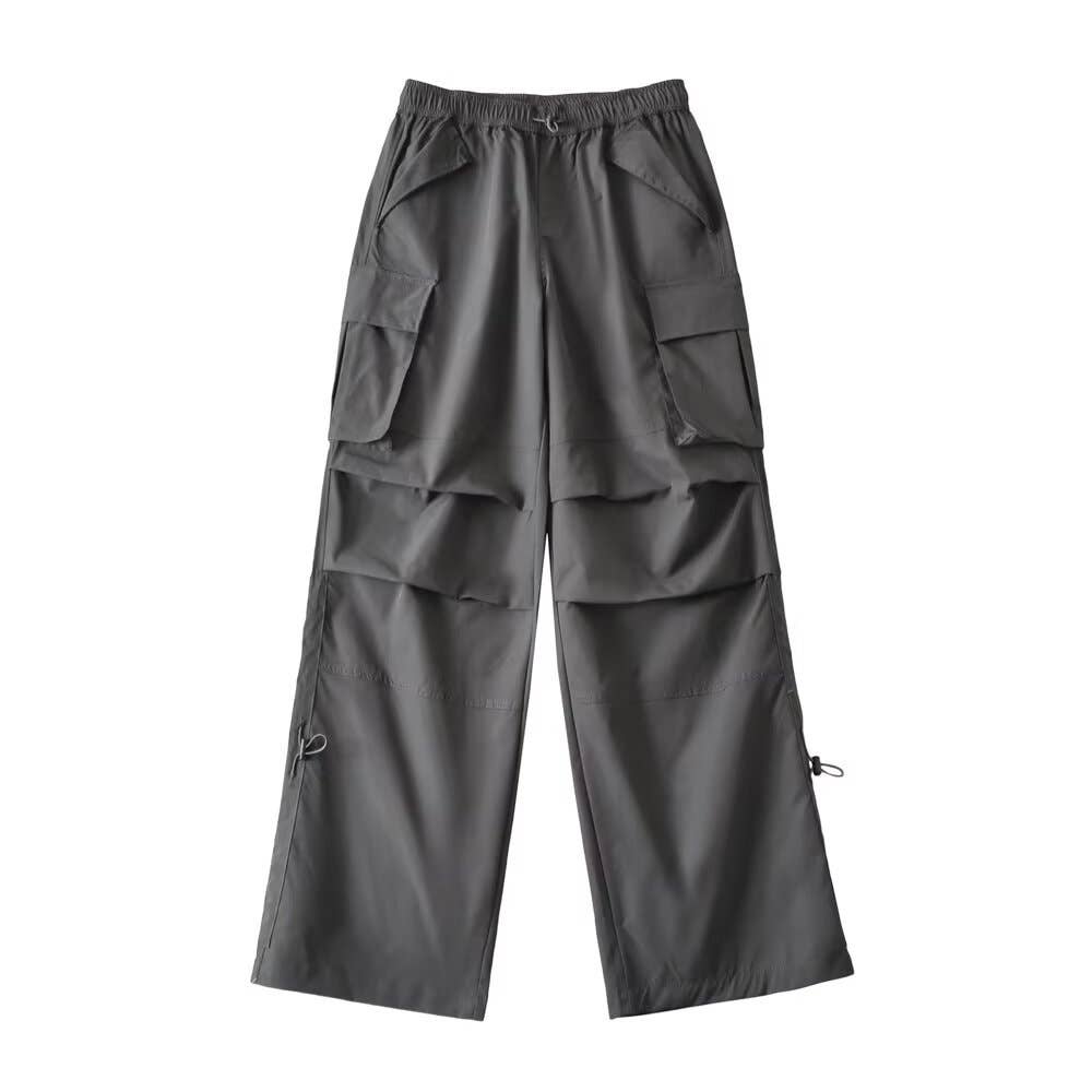 Niche pleated straight-leg wide-leg casual pants