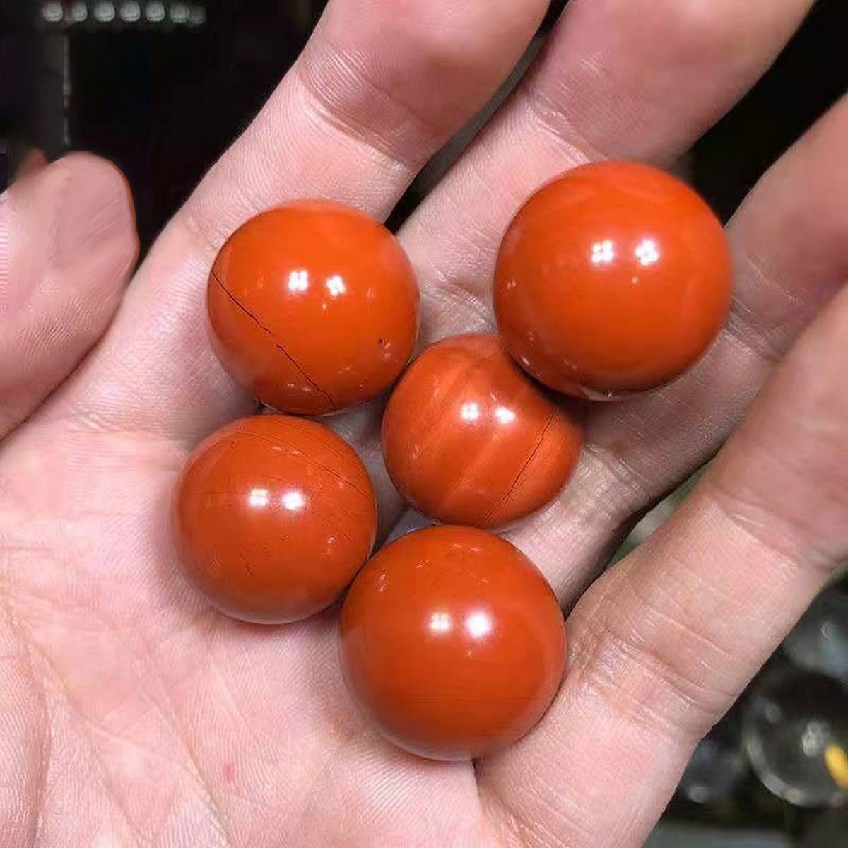 Red Jasper Crystal Ball Seven-Star Set_CWMM8127