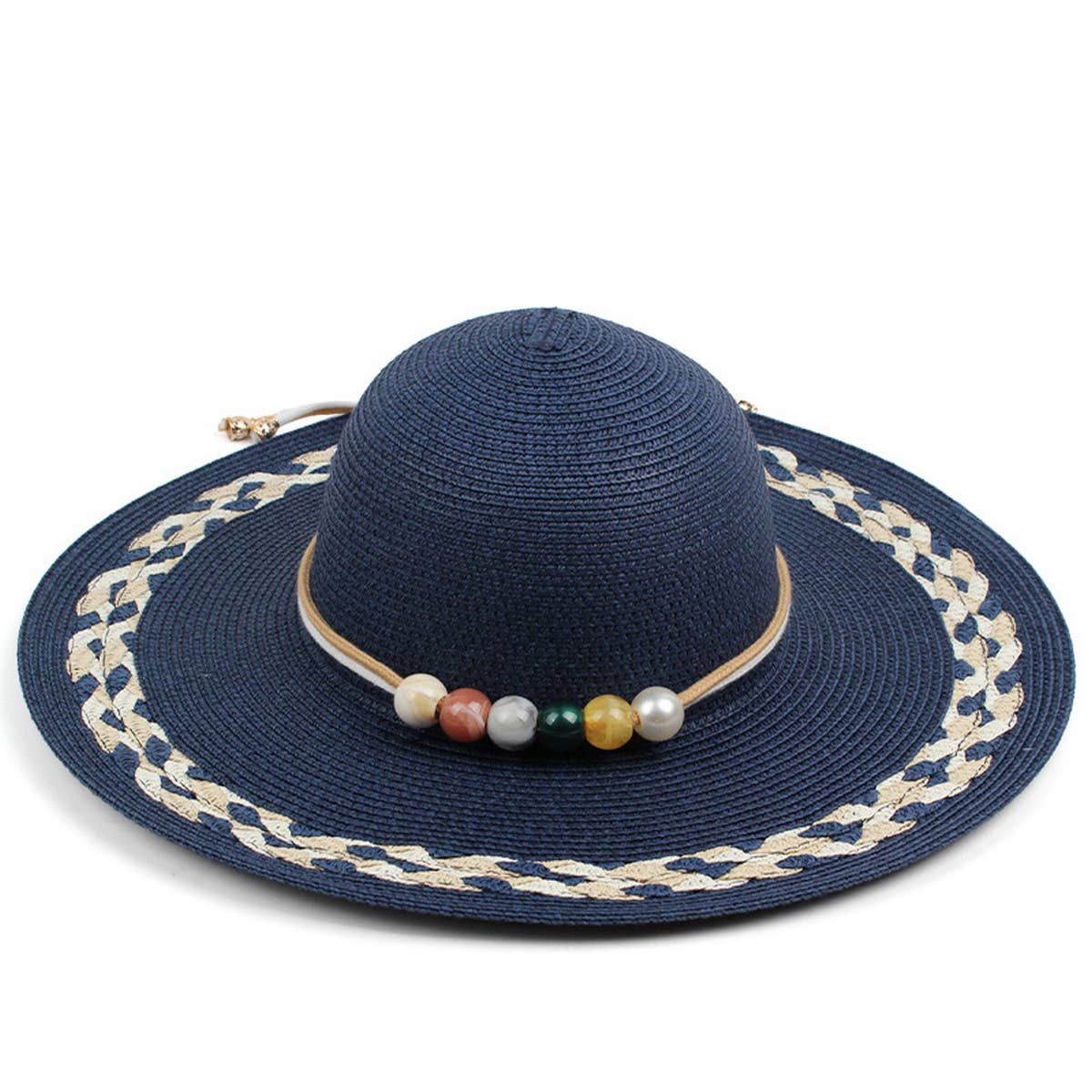 WOMEN PASTORAL STYLE VACATION STRAW HAT_CWAH1200