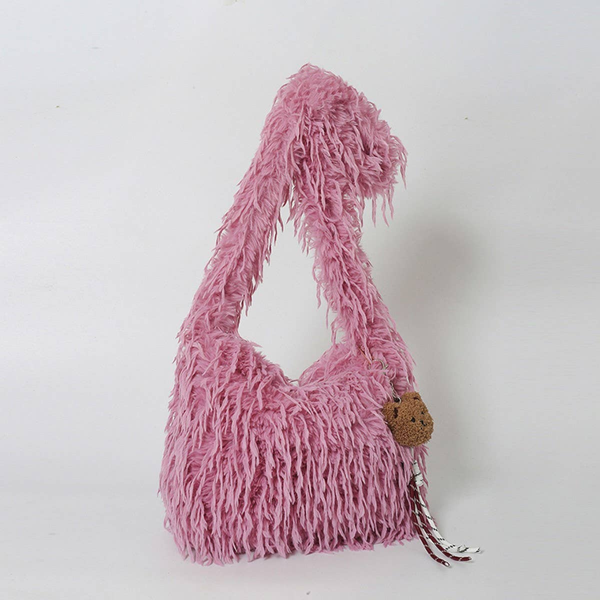 Plush Fur Tote Bag Women Large Fluffy Handbag_CUAB00573