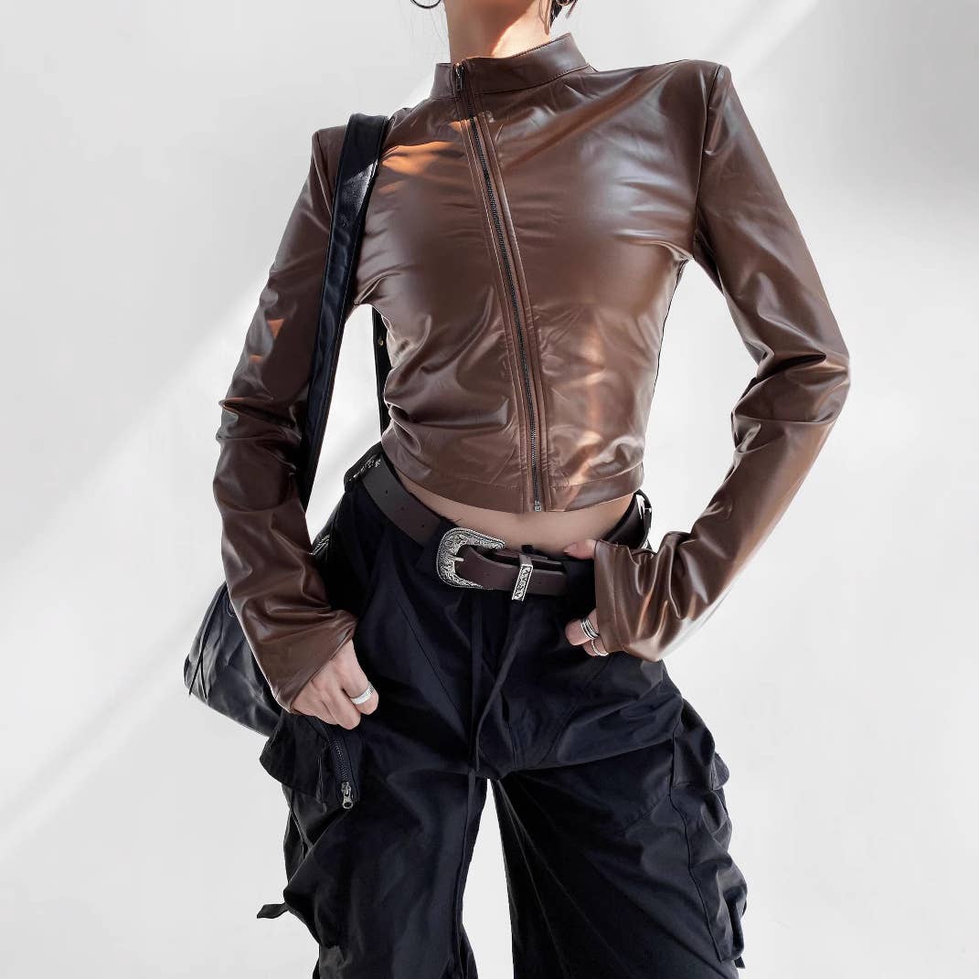 AMERICAN SPY STYLE STAND COLLAR SLIM-FIT JACKET