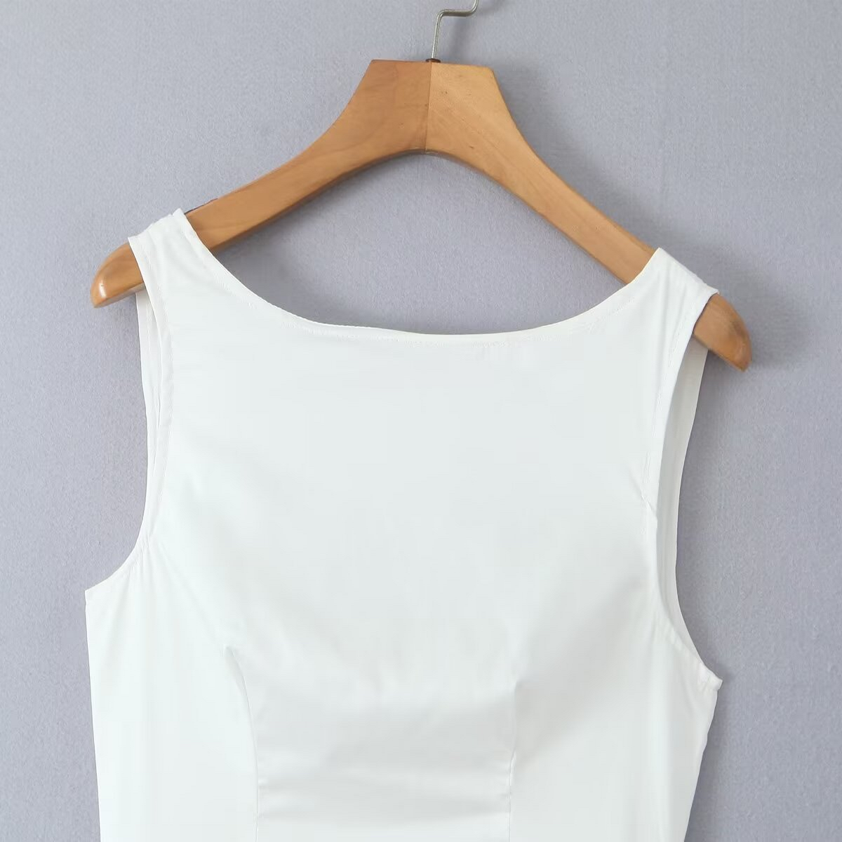 New Women??¢s Backless Boat Neck Long Vest Dress_CWDMD5811