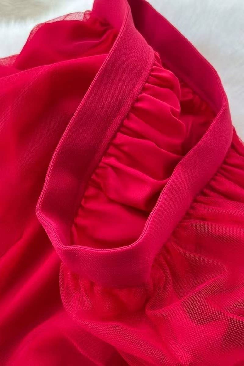 CWBLS0521_HIGH WAIST RUFFLE TULLE A-LINE SKIRT