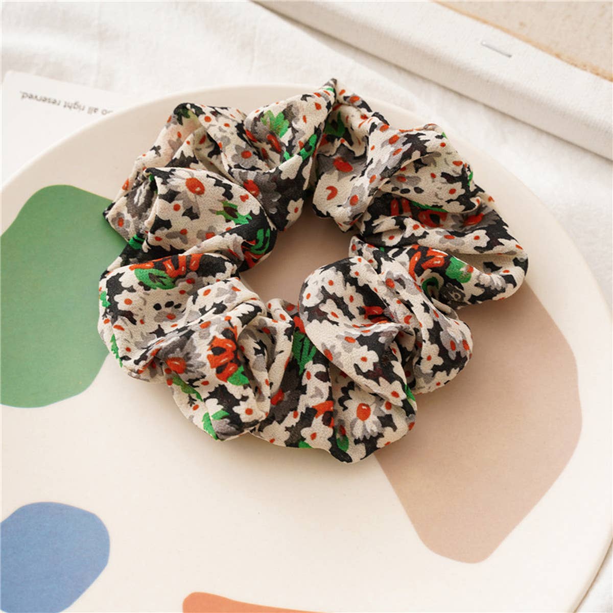 WOMEN NEW FLORAL HAIR TIE_CWAHA0803