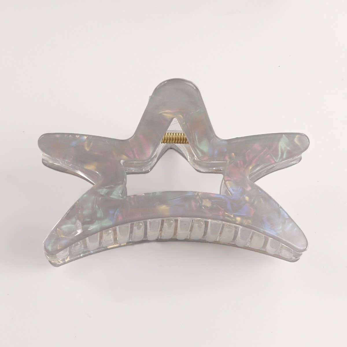 CWAHA1616_TRANSPARENT STAR HAIR CLAW CLIP
