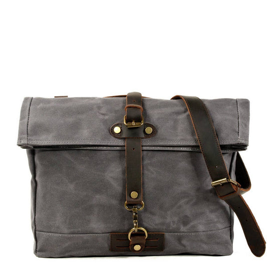 Men's Outdoor Waxed Canvas Satchel Bag_CWAB5564