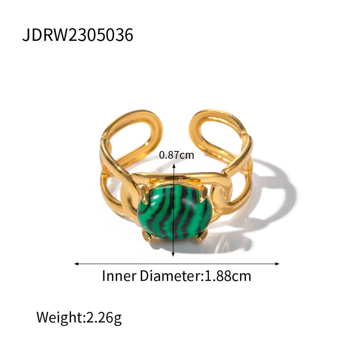 STAINLESS STEEL NATURAL STONE RINGS_TURQUOISE_CWAJE0615