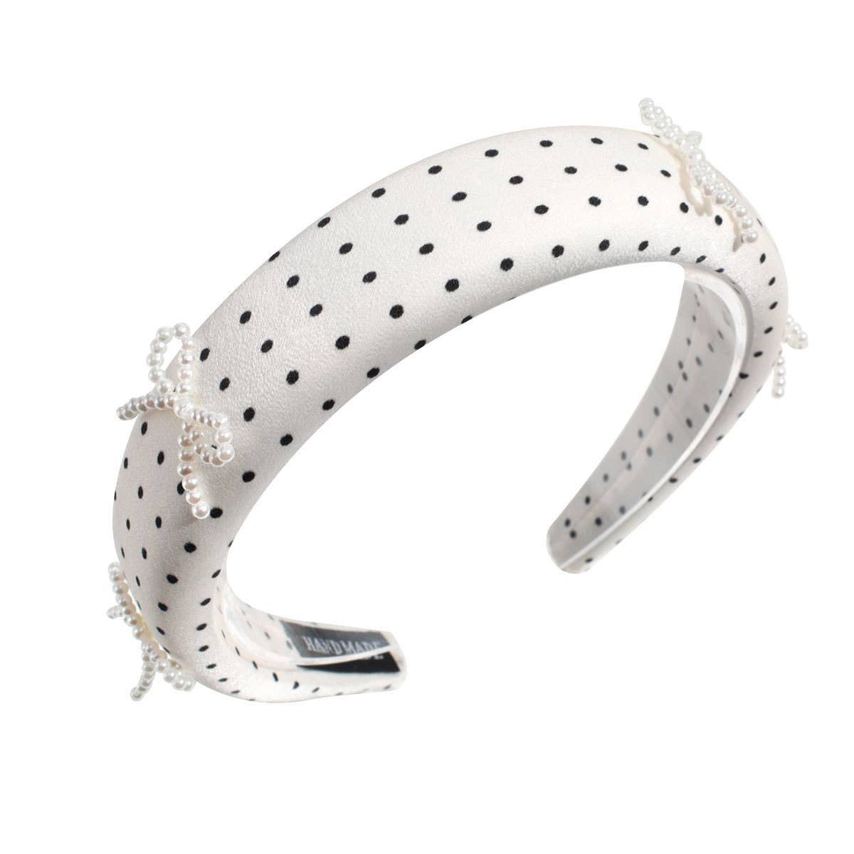 FASHIONABLE AND SIMPLE PEARL BOW DOT HEADBAND_CWAHA2248