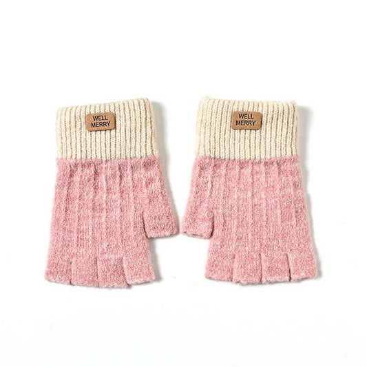 WOMEN'S AUTUMN AND WINTER HALF FINGER WOOL GLOVES_CWAG0176