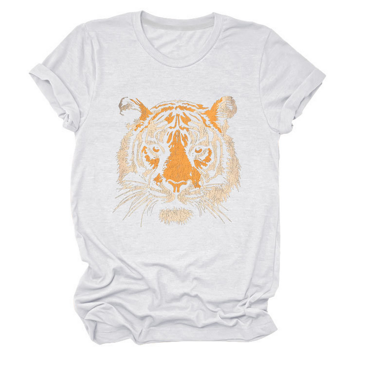 Women??¢s Summer Tee with Stylish Tiger Print_CWTTSL0494