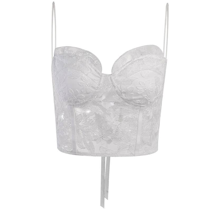 Sheer Lace Patchwork Cami Top