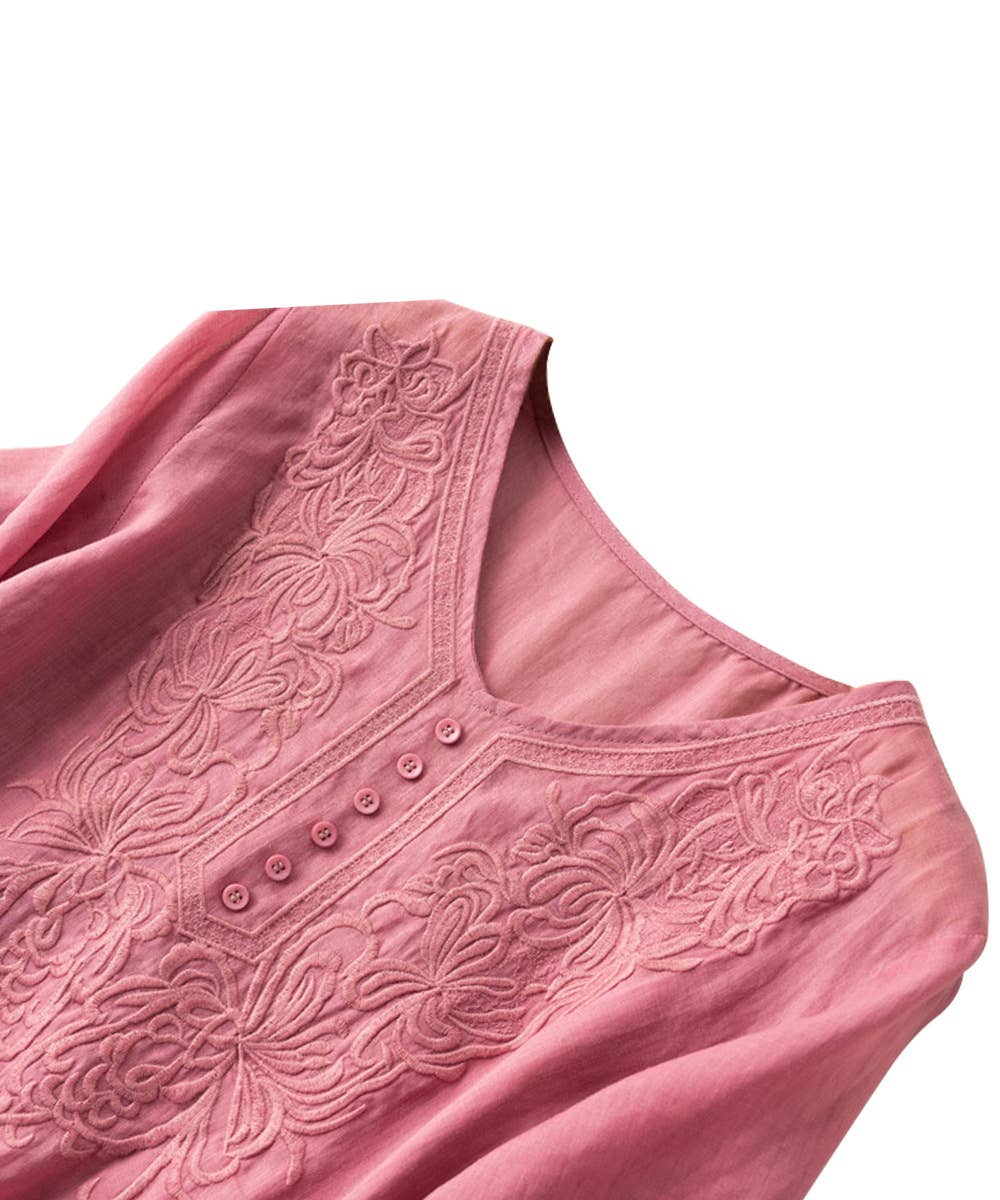 Embroidered shirt with loose design