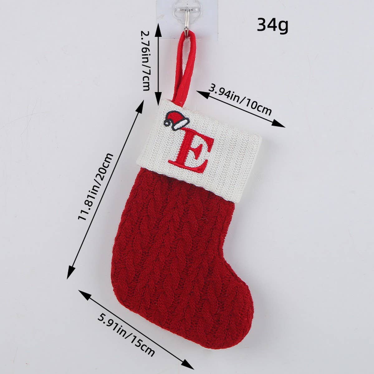 CLASSIC RED LETTER WOOL KNITTED CHRISTMAS SOCKS