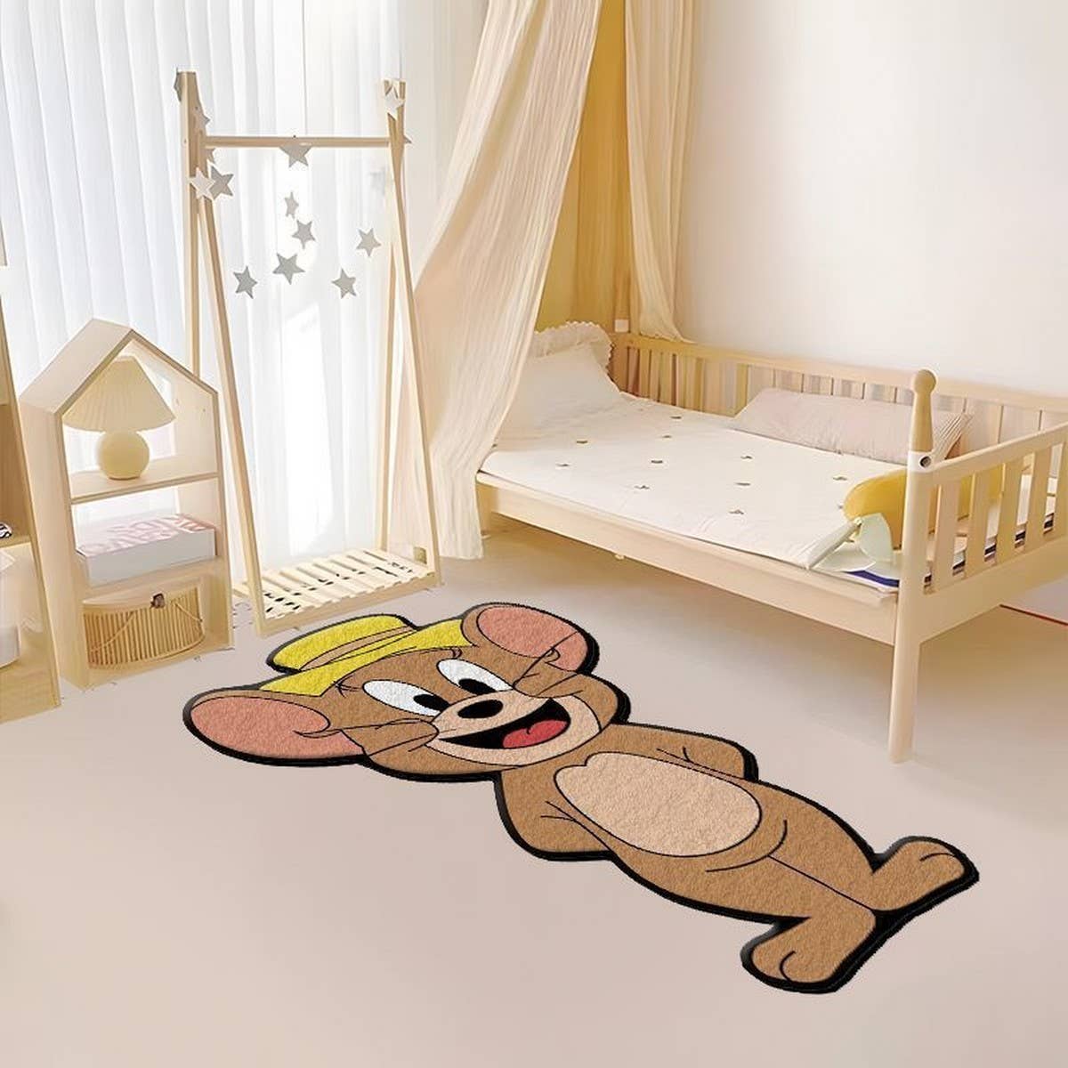 Thick Cartoon Runner Rug, Cute Plush Bedroom Mat