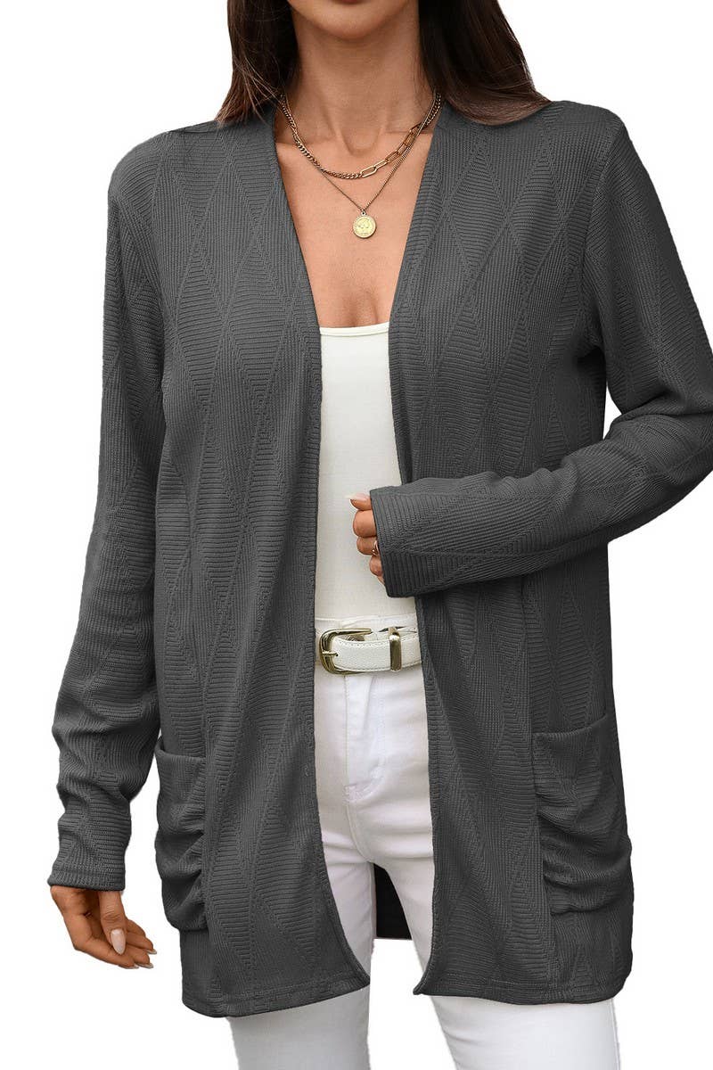 CWOCAL00857_SOLID COLOR LONG-SLEEVED KNITTED CARDIGAN JACKET