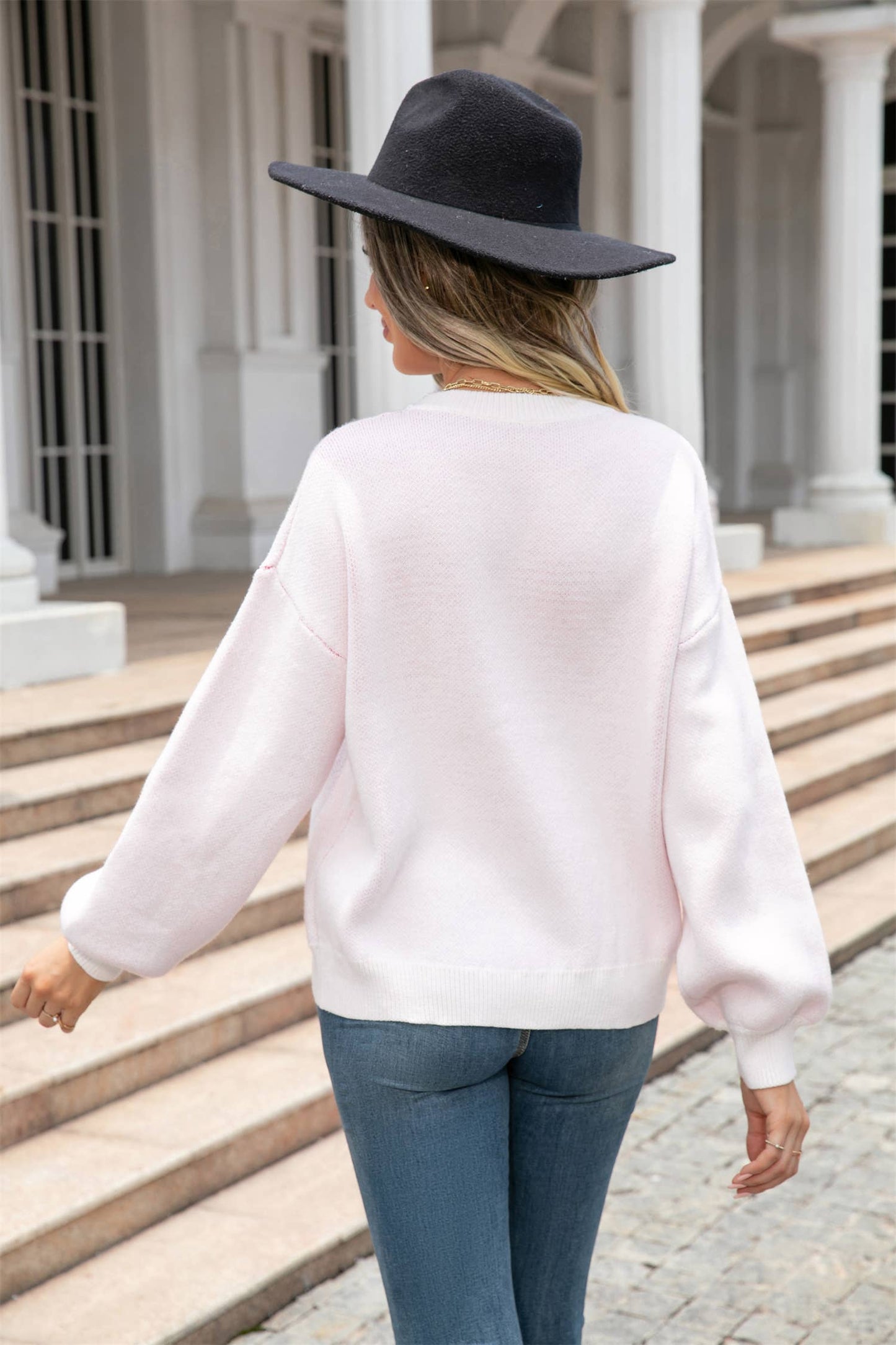 WOMEN LOVELY HEART PRINT PULLOVER SWEATSHIRT_CWOSWL1553