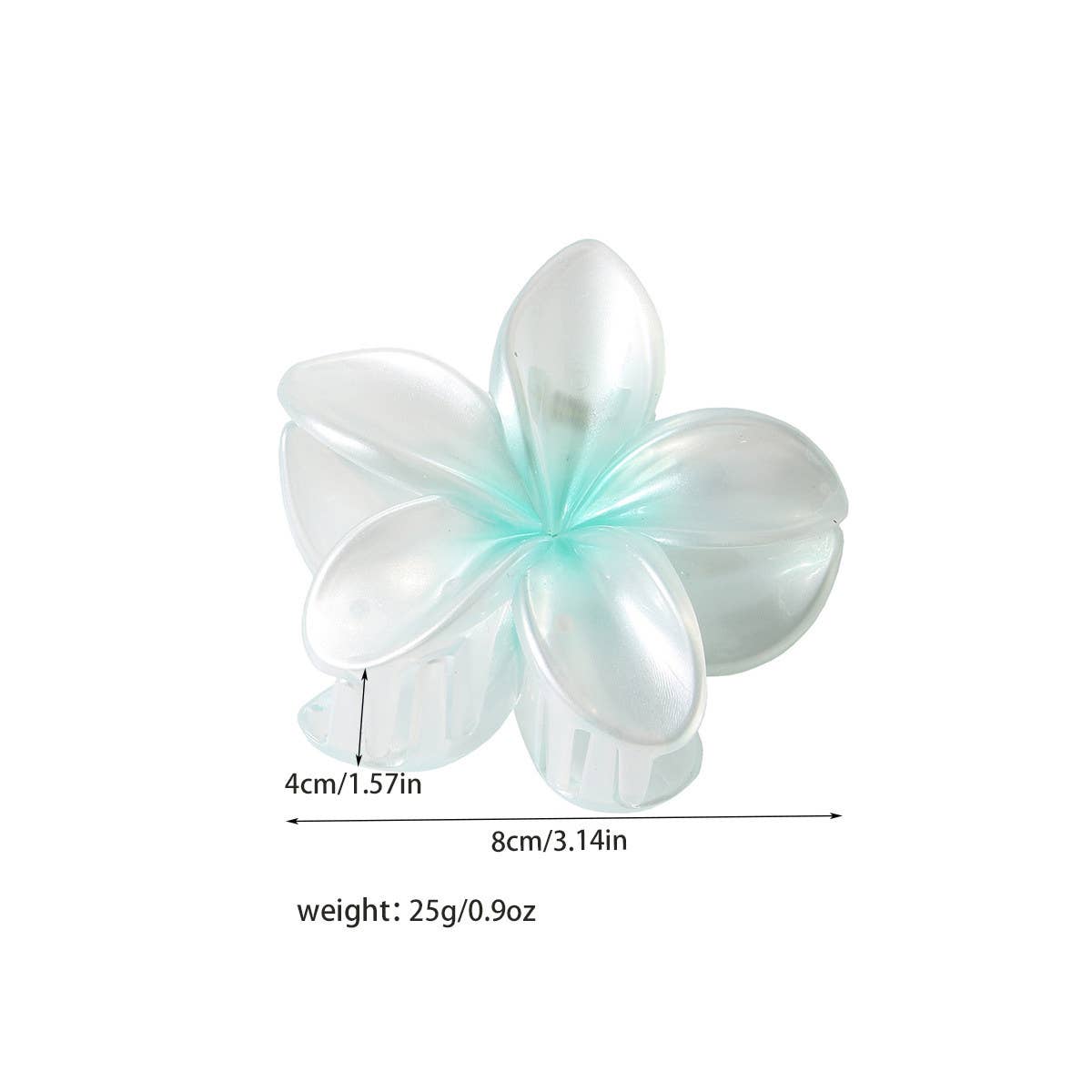 Pearlescent Flower Hair Claw - Gradient Chic Clip_CWAHA1044