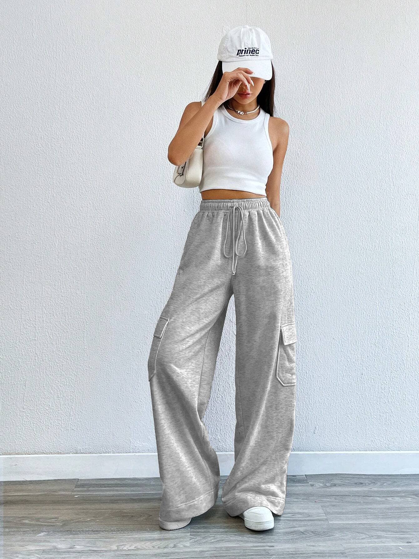 AMERICAN CARGO WIDE LEG SLACKS HIGH WAIST