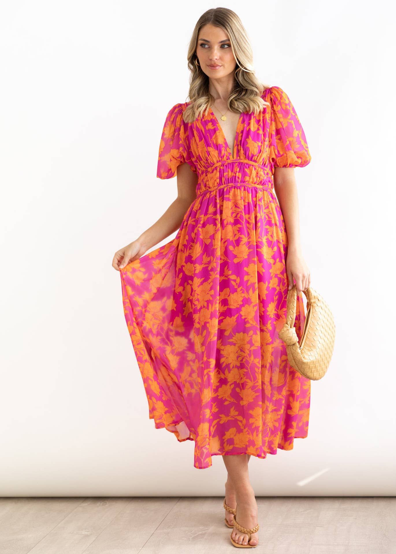 PRINTED LONG COUTURE DRESS