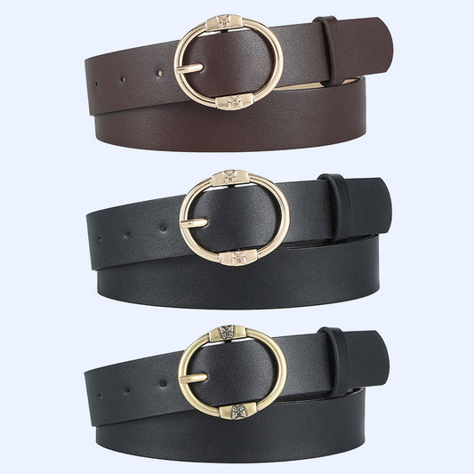 2024 WOMEN TRENDY ROUND PIN BUCKLE BELT_CWABE0351
