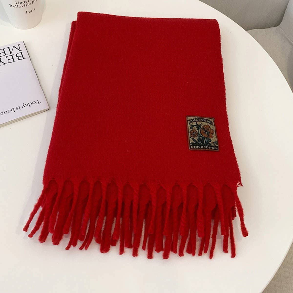 Winter Solid Acrylic Blend Scarf ? Neckwarmer