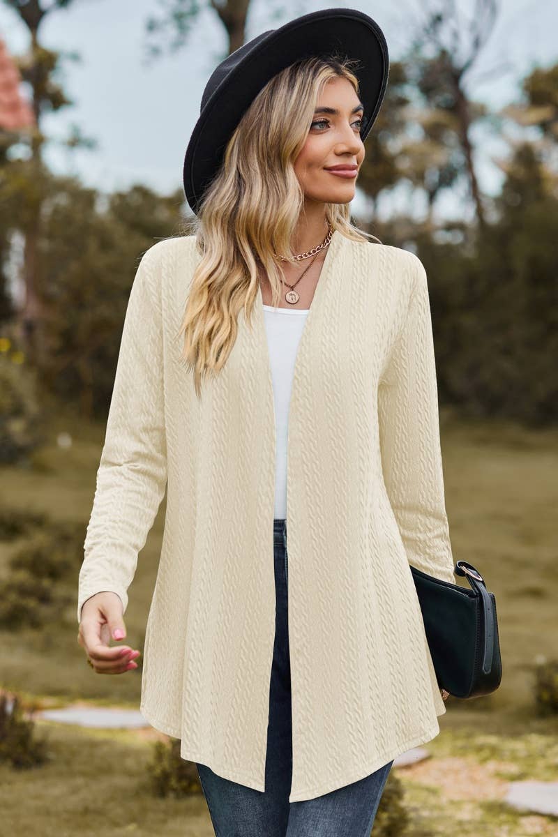 CWOCAL2127_SOLID COLOR BUTTON-DOWN LONG SLEEVE CARDIGAN