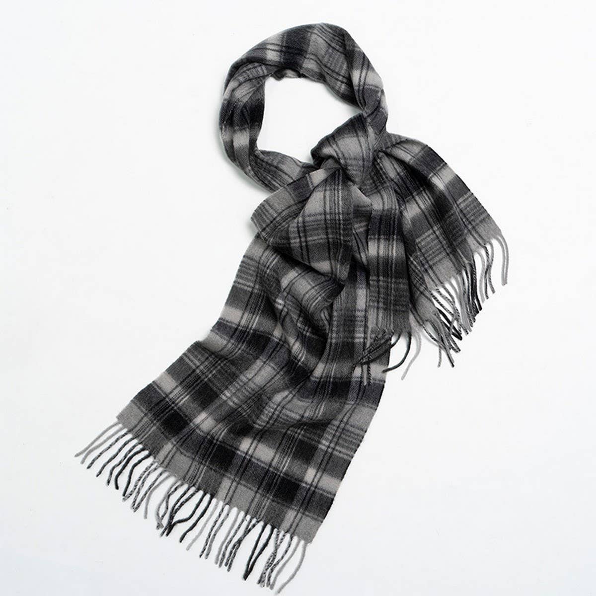 Nordic Plaid Wool Scarf ??Warm Winter Couple Wrap_CWASC2357