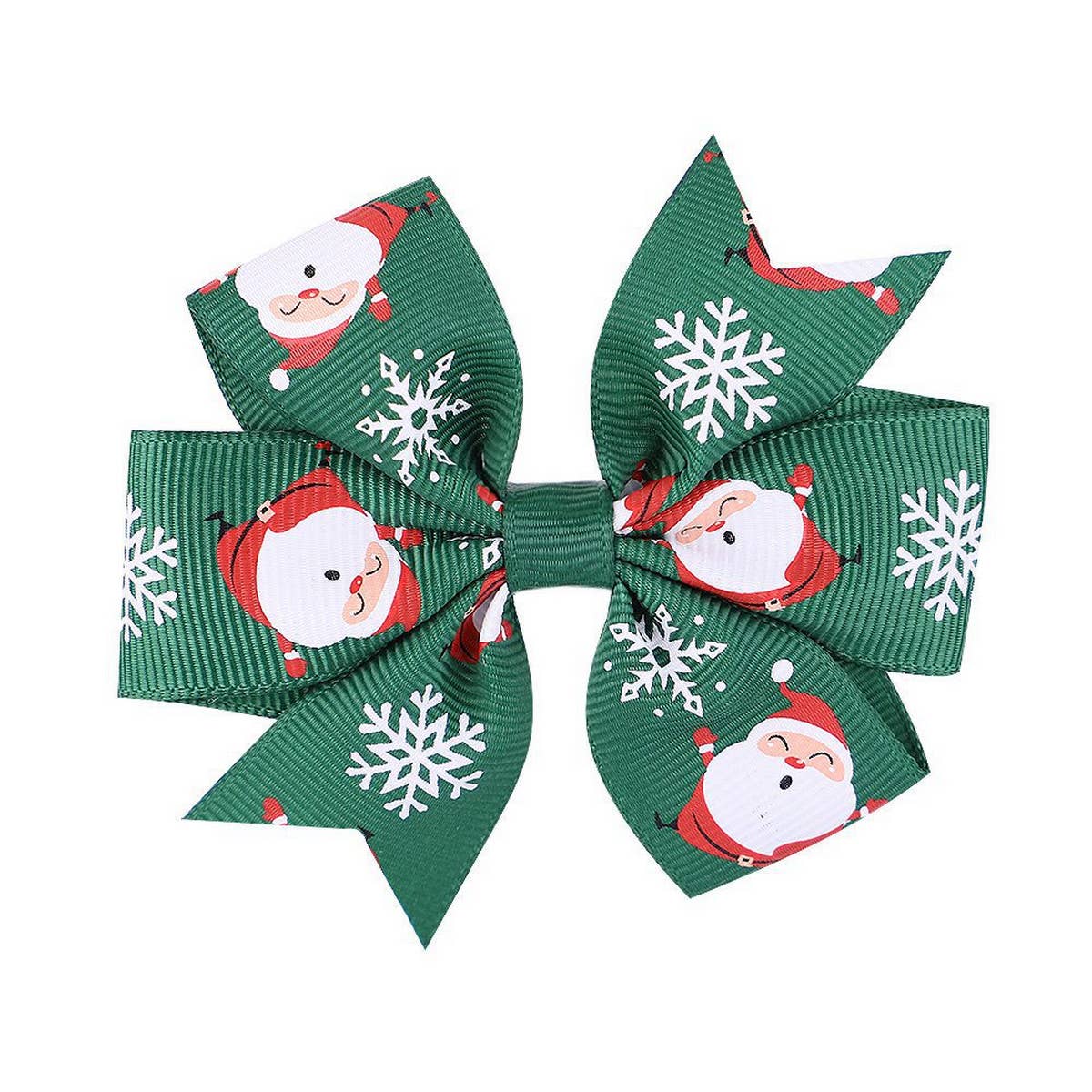 CHILDREN'S CHRISTMAS SNOWMAN PRINT BOW HAIR CLIP