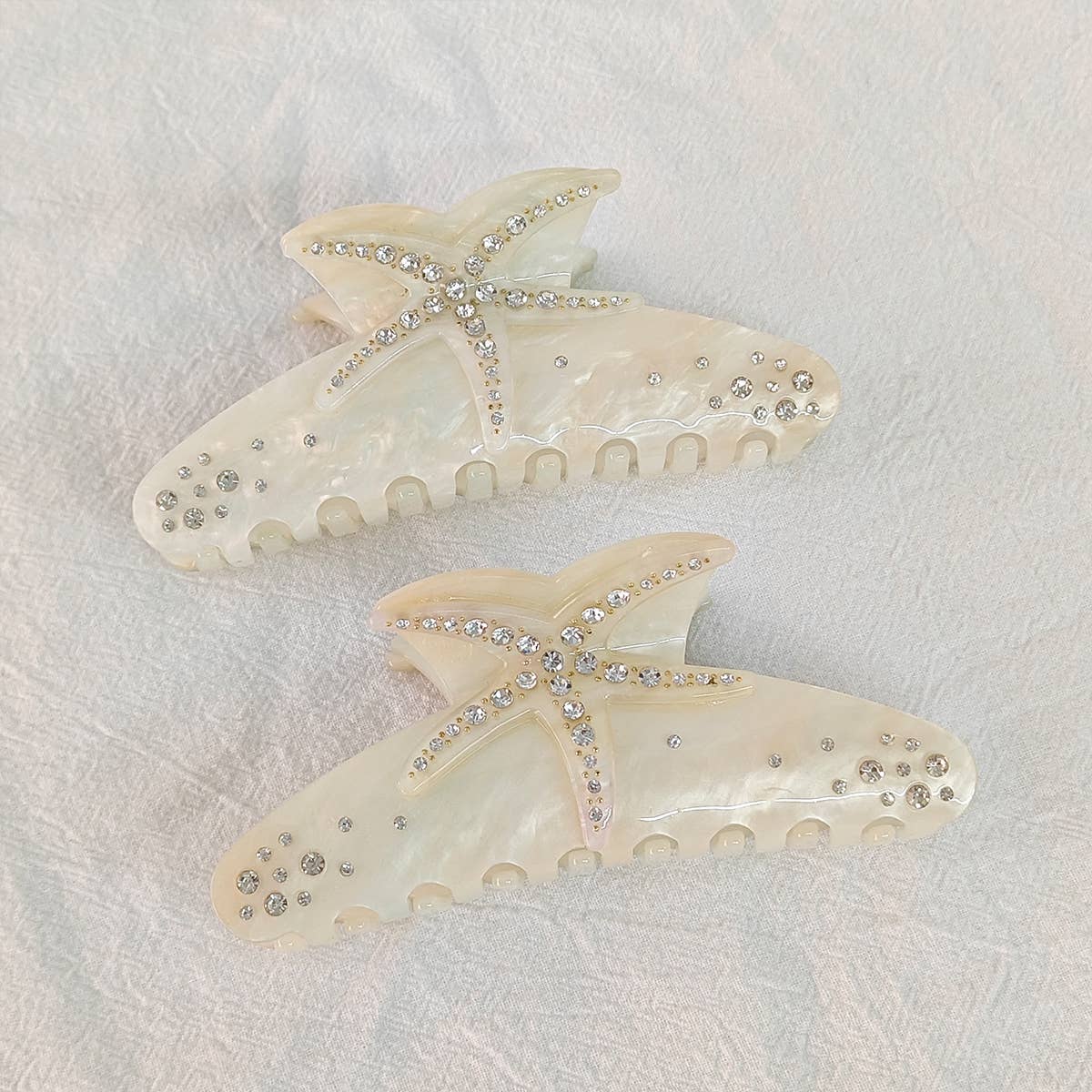 Rhinestone Starfish Hair Claw, Sweet Acetate Clip