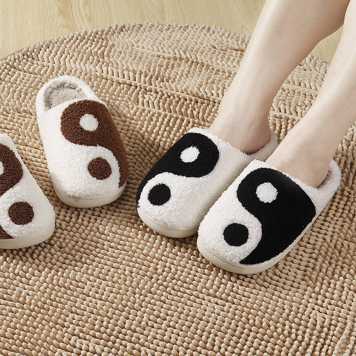 YINYANG PATTERN WINTER INSULATION COTTON SLIPPERS_CWSHS0463