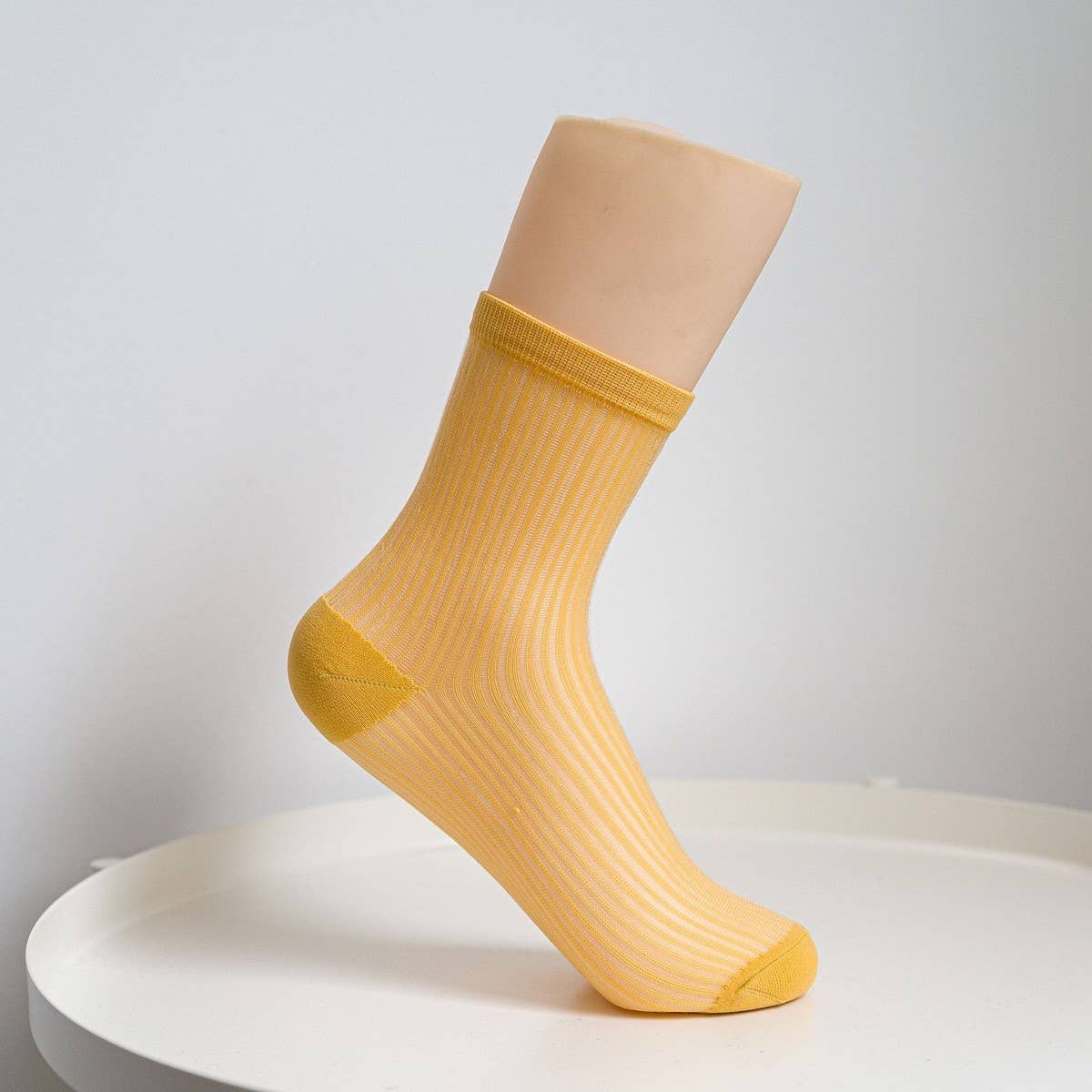 STRIPE MESH SOCKS FOR WOMEN MID TUBE TIDE SOCKS_CWMS054