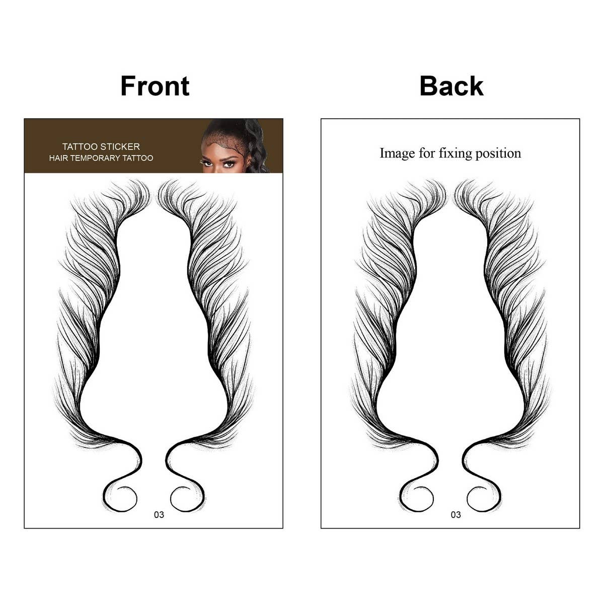 Hairline Edge Tattoo Stickers for Bangs Look