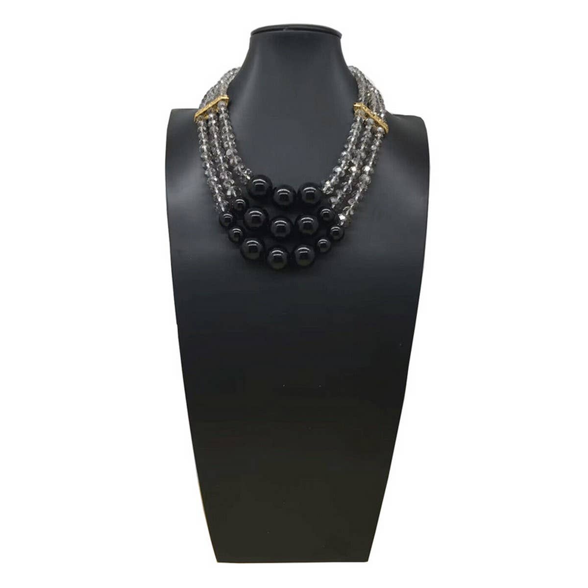 CRYSTAL ACRYLIC COLORFUL BEADS MULTI-LAYER NECKLACE