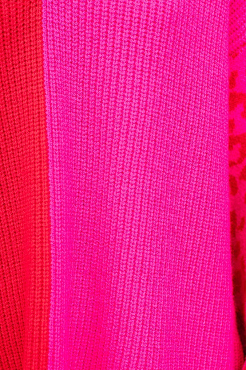 CWOSWL07633_LEOPARD V NECK SWEATER WOMEN COLORBLOCK PULLOVER