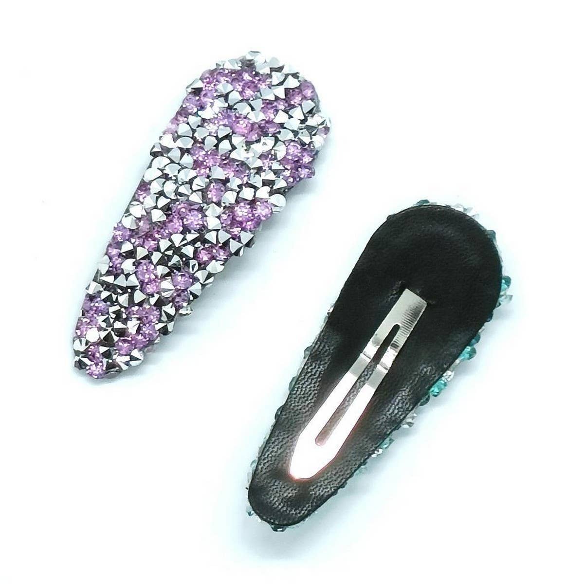 Fresh Sweet Silver Full Rhinestone Teardrop Clip