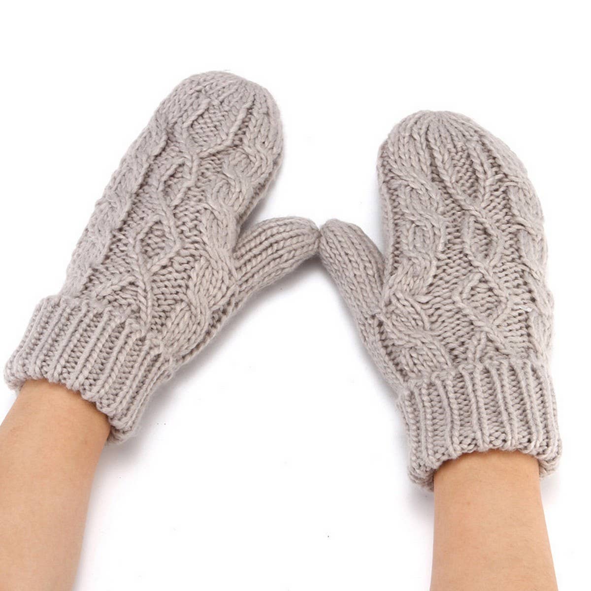 WINTER SOLID COLOR KNITTED FINGERLESS GLOVES_CWAG0252