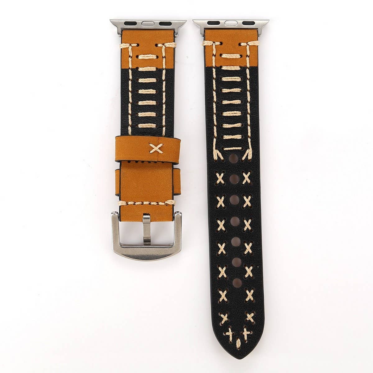 APPLE WATCH9-1 HANDMADE LEATHER STRAP_CWASC1580