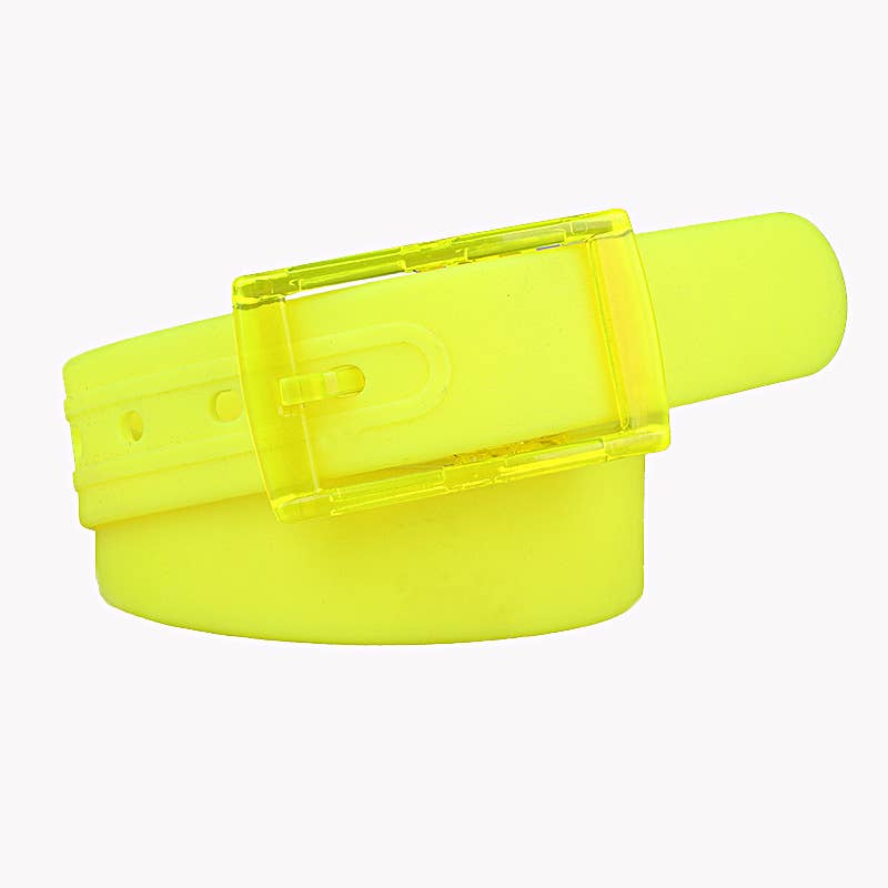 Plastic buckle candy color no metal belt