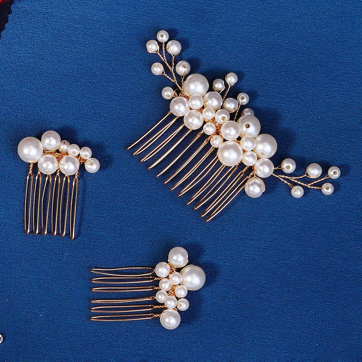 HANDMADE BRIDAL HAIR ACCESSORIES THREE-PIECE SET