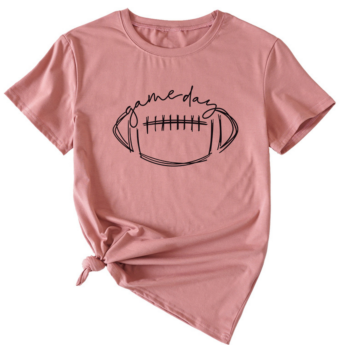 Women??¢s Casual Tee with Fun Football Print_CWDSD8368