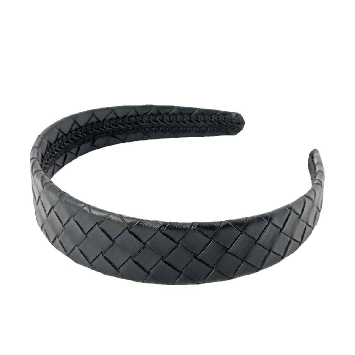 Country Style PU Leather Cross Weave Headband