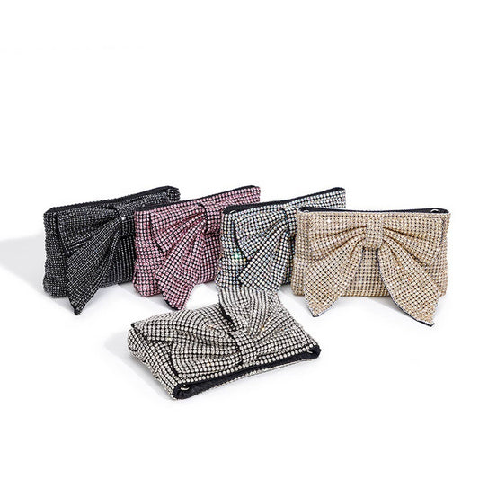 NEW FASHION LEISURE BOW RHINESTONE EVENING BAG_CWAB3603