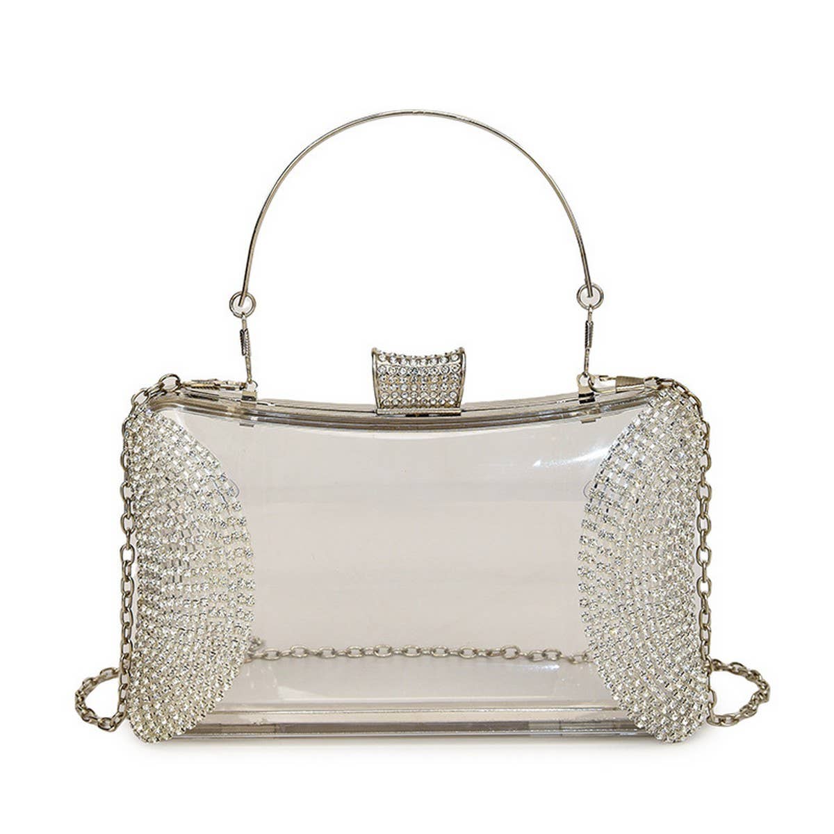 CELEBRITY EVENING BAG DIAMOND CHAIN CLUTCH_CWAB3255