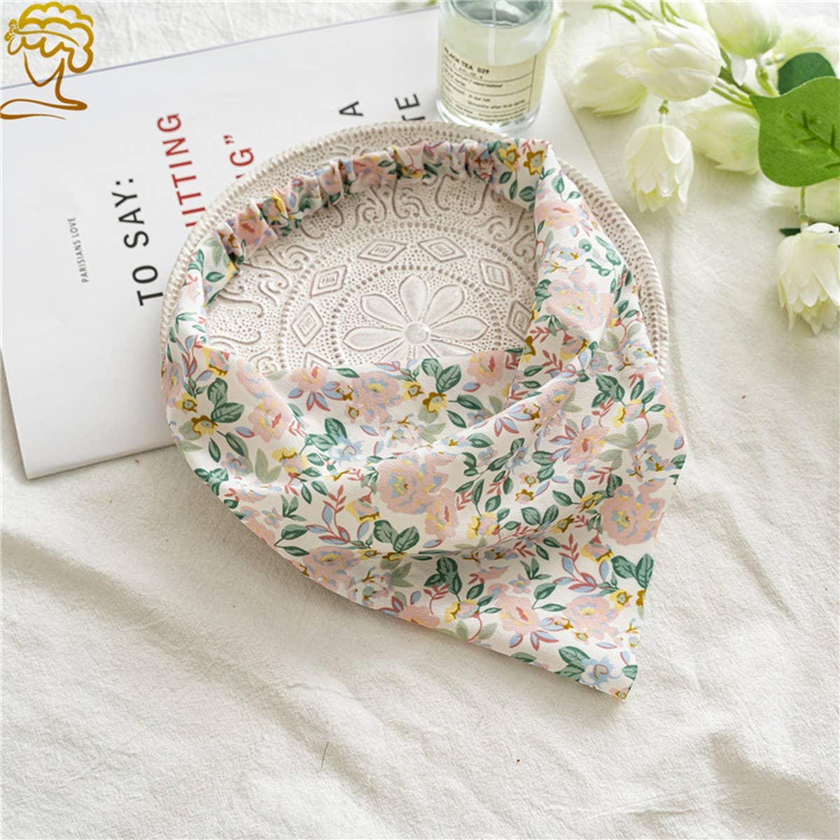 FLORAL PASTORAL STYLE HEADSCARF HAIR ACCESSORIES