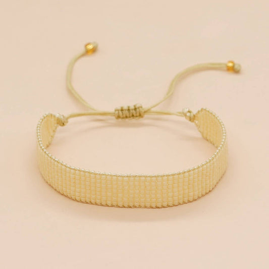 COLORFUL 3-ROW RICE BEAD BRAIDED BRACELET