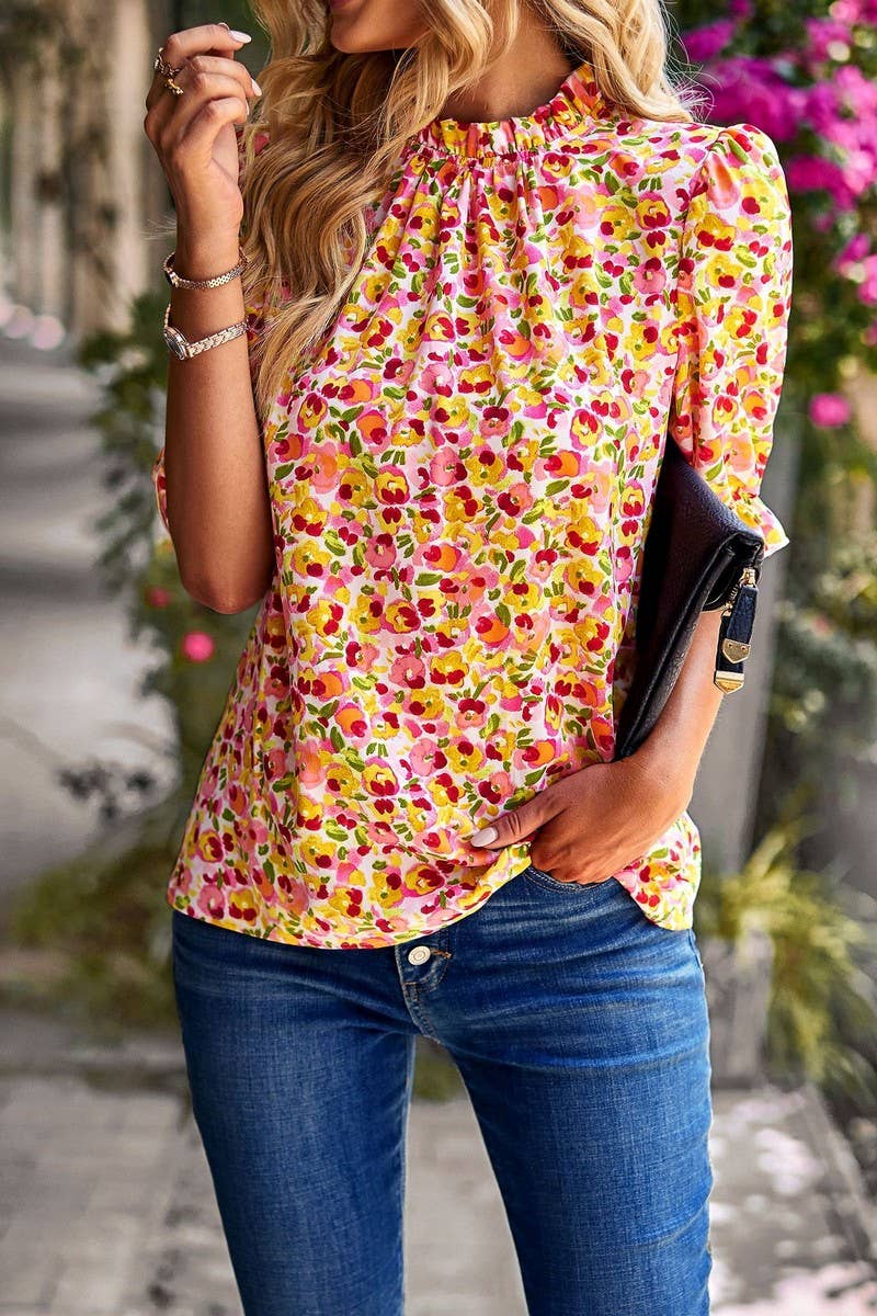 HOLIDAY CASUAL FLORAL SHIRT_CWTSTS0165